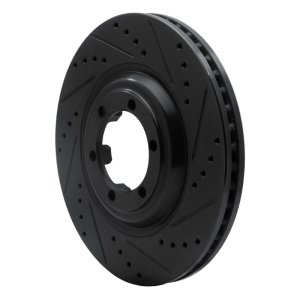 Chevrolet Colorado Brake Rotor (1) - Front Right - R1 Concepts - Drilled & Slotted - Black - `12-`18